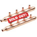 2 Pack 3/4in Inlet 1/2in PEX Water Outlet 4 Ports Closed End Manifold